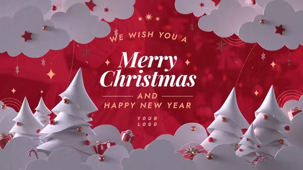Videohive Christmas Greeting Paper Cutout 42180709 1 Videohive Christmas Greeting Paper Cutout 42180709