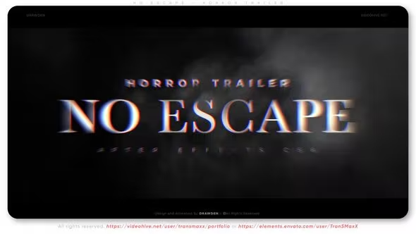 Videohive No Escape - Horror Trailer 42098604 1 Videohive No Escape - Horror Trailer 42098604
