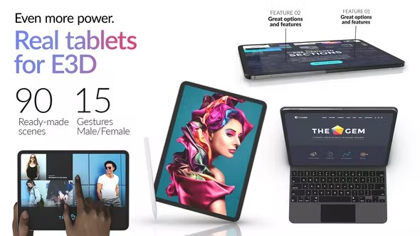 Videohive Real Tablets for Element 3D 41186169 1 Videohive Real Tablets for Element 3D 41186169