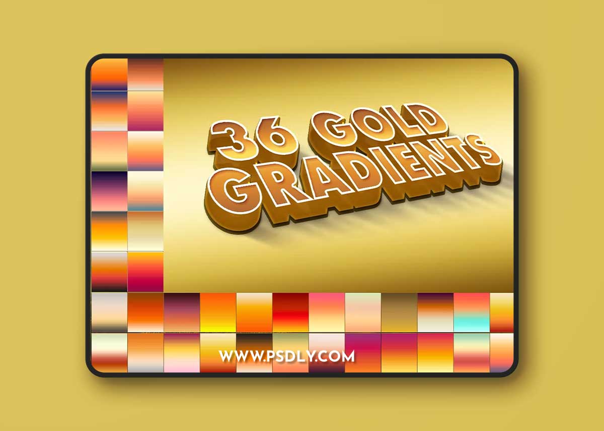 36 Gold Gradients Photoshop FEBKNLB 1 36 Gold Gradients Photoshop FEBKNLB