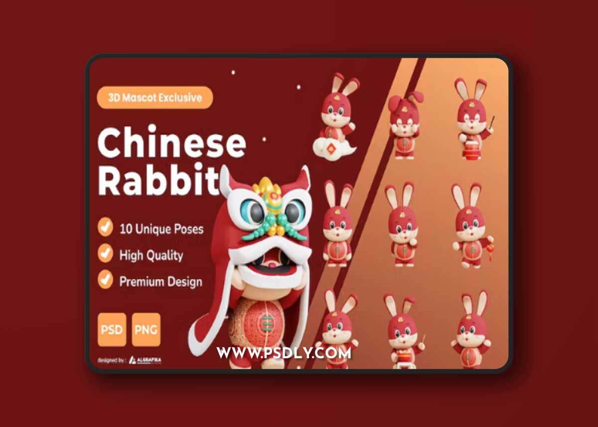 Chinese Rabbit 3D Character 1 Chinese Rabbit 3D Character