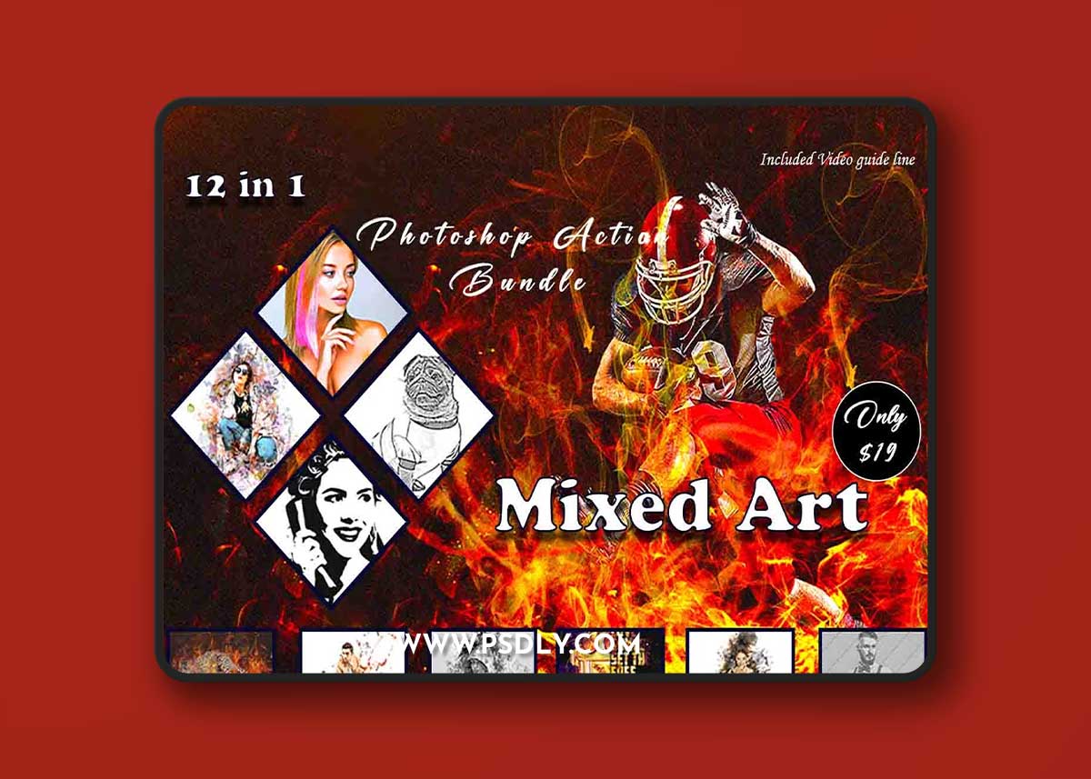 CreativeMarket - Mixed Art Photoshop Action Bundle 11011649 1 CreativeMarket - Mixed Art Photoshop Action Bundle 11011649