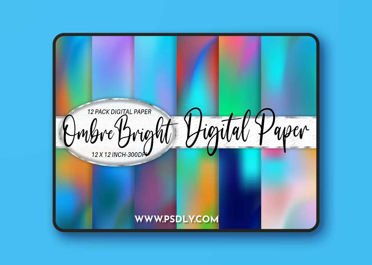 Creativemarket - Digital Paper Gradient Bright Color 10285026 1 v