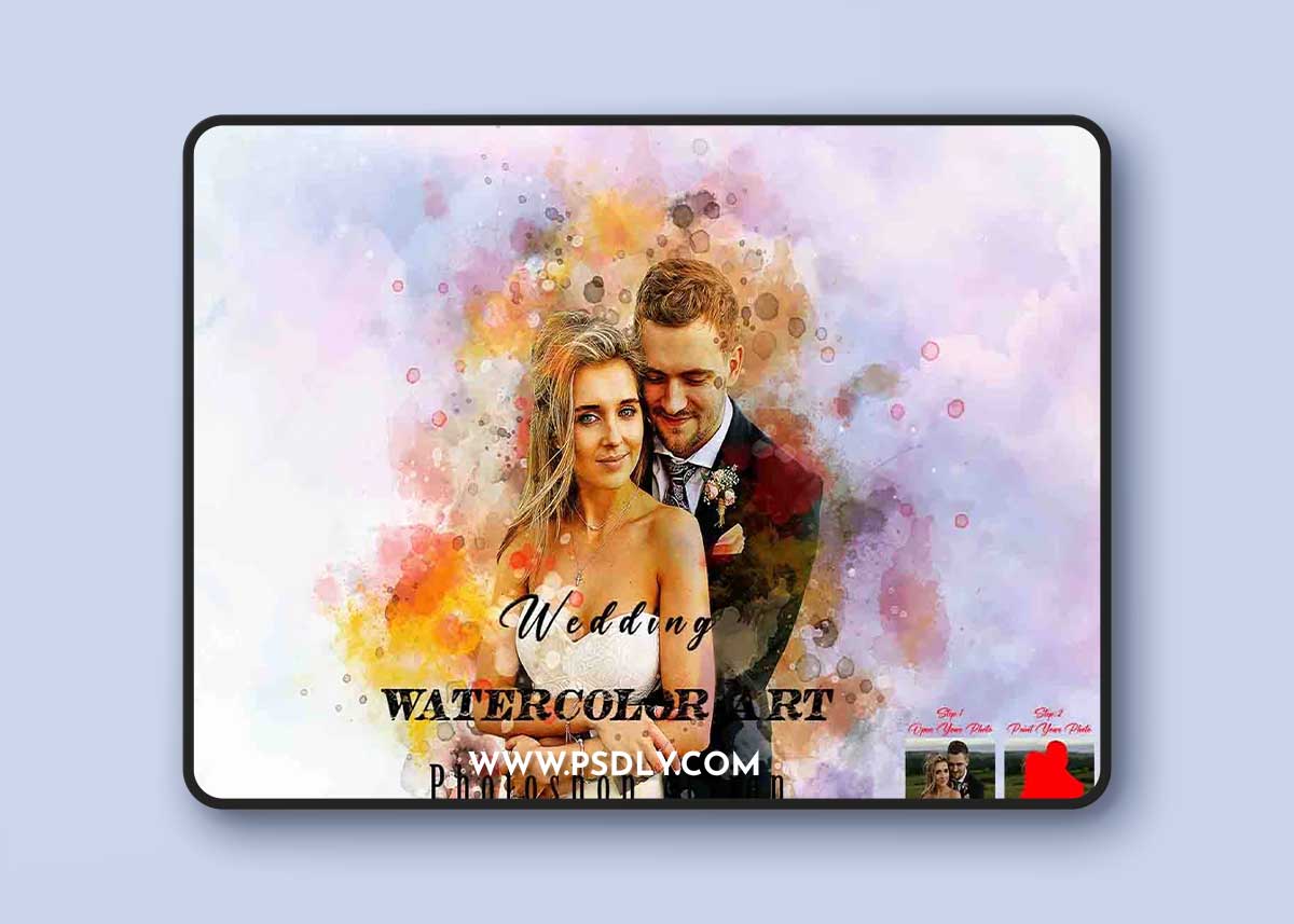 Creativemarket - Wedding Watercolor Art Photoshop Action 11013805 1 Creativemarket - Wedding Watercolor Art Photoshop Action 11013805