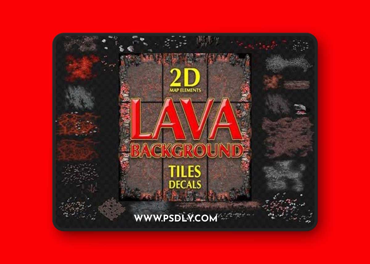 LAVA GAME BACKGROUND TILES AND DECAL 1 LAVA GAME BACKGROUND TILES AND DECAL