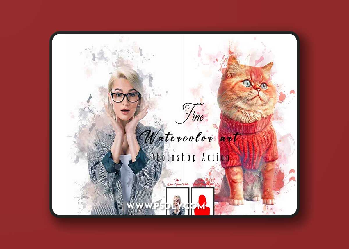 Creativemarket - Fine Watercolor Art Photoshop Action 1 Creativemarket - Fine Watercolor Art Photoshop Action