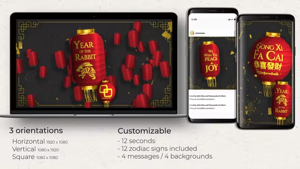 Videohive Chinese New Year Lanterns 42452016 1 Videohive Chinese New Year Lanterns 42452016