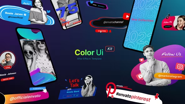 Videohive Color UI Kit 43116510 1 Videohive Color UI Kit 43116510