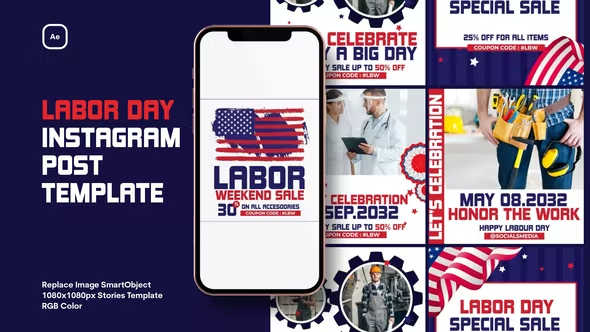 Videohive Labor Day Instagram Post Template 42879216 1 Videohive Labor Day Instagram Post Template 42879216