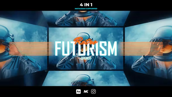 Videohive Retro Futurism Opener 42569571 1 Videohive Retro Futurism Opener 42569571