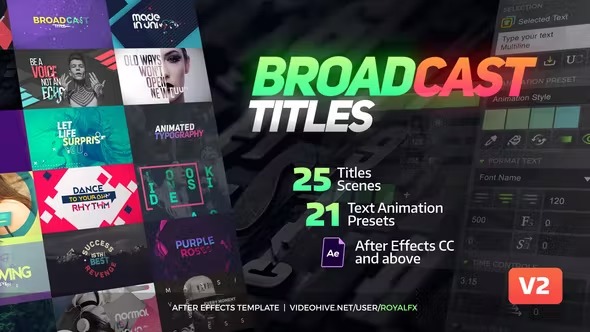 Videohive - TypeX - Broadcast Pack: Title Animation Presets Library V5.1 - 20233979 1 Videohive - TypeX - Broadcast Pack: Title Animation Presets Library V5.1 - 20233979