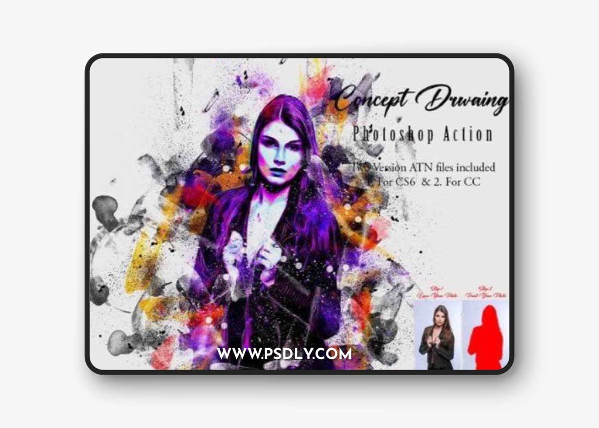 Creativemarket - Concept Drawing Photoshop Action 1 Creativemarket - Concept Drawing Photoshop Action