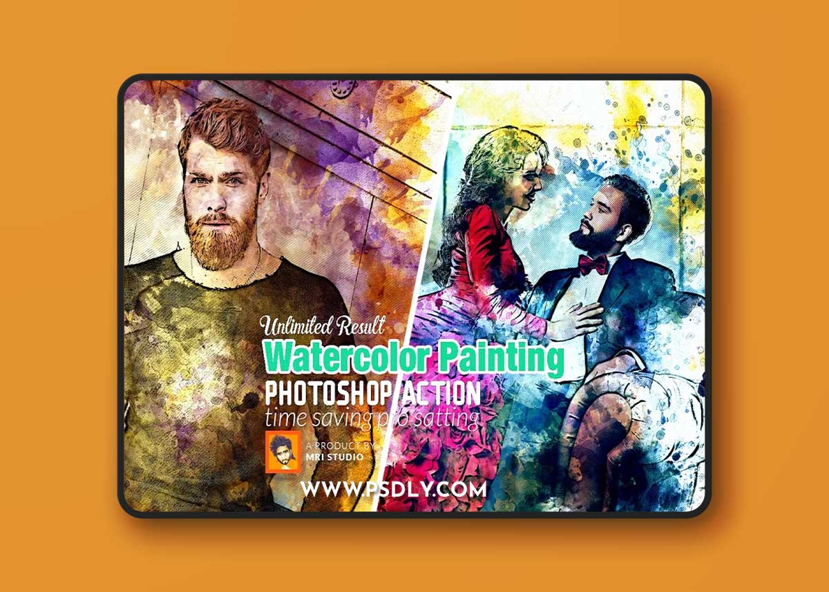 Creativemarket - Watercolor Painting Photoshop Action 1 Creativemarket - Watercolor Painting Photoshop Action