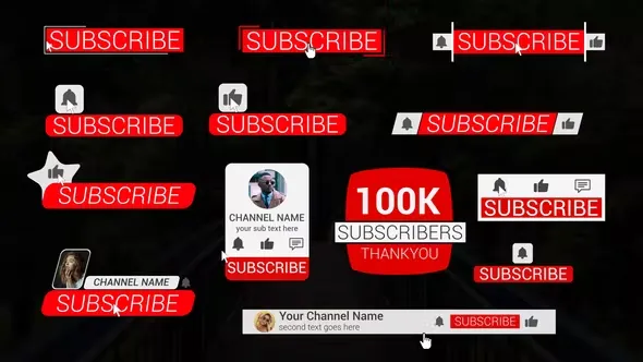 Videohive Clean Youtube Subscribe Pack 43646531 1 Clean Youtube Subscribe Pack