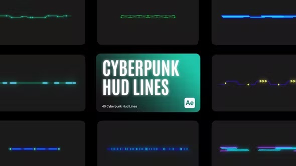 Videohive Cyberpunk HUD Lines for After Effects 43704159 1 Videohive Cyberpunk HUD Lines for After Effects 43704159