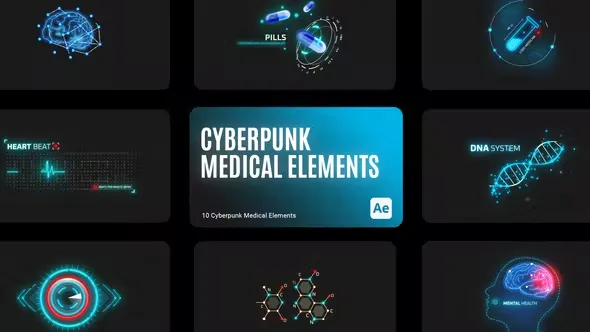 Videohive Cyberpunk HUD Medical Elements for After Effects 43779977 1 Cyberpunk HUD Medical Elements for After Effects