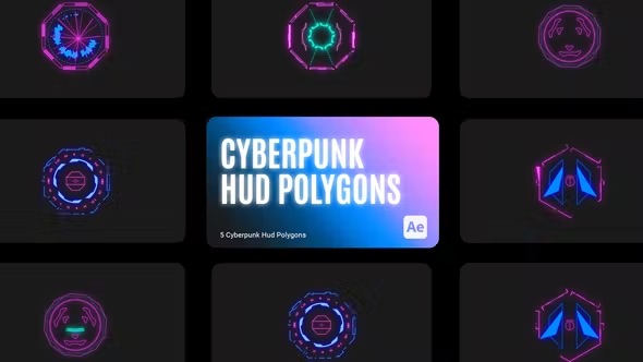 Videohive Cyberpunk HUD Polygons for After Effects 43720097 1 Videohive Cyberpunk HUD Polygons for After Effects 43720097