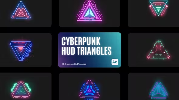 Videohive Cyberpunk HUD Triangles for After Effects 43641132 1 Videohive Cyberpunk HUD Triangles for After Effects 43641132