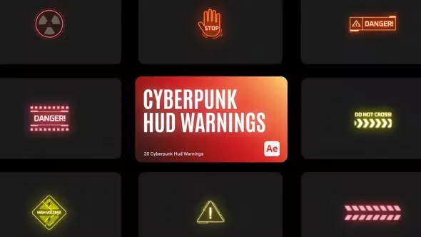 Videohive Cyberpunk HUD Warning for After Effects 43856626 1 Videohive Cyberpunk HUD Warning for After Effects 43856626