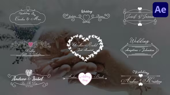 Videohive Unique Wedding Titles for After Effects 43382978 1 Videohive Unique Wedding Titles for After Effects 43382978