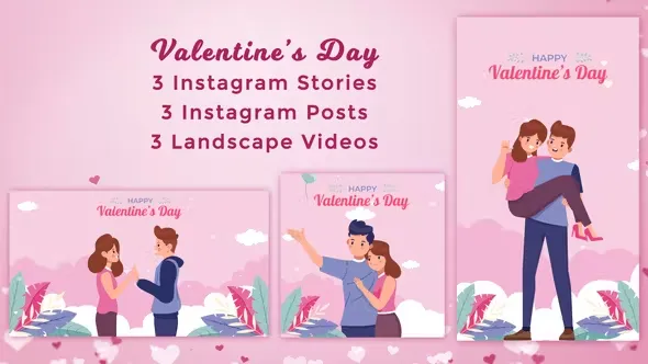Videohive Valentine's Day Romantic Couples Instagram Stories & Posts - Cartoon Animation pack 43351774 1 Valentine's Day Romantic Couples Instagram Stories & Posts - Cartoon Animation pack