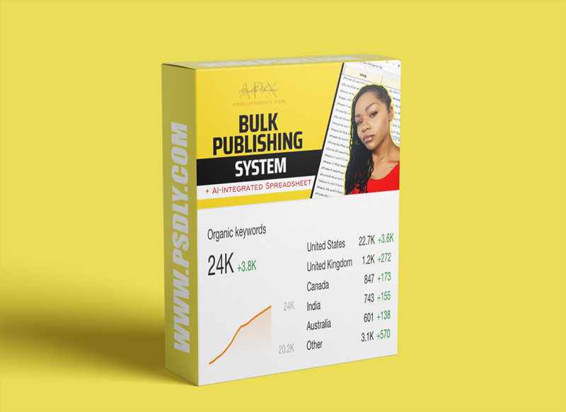 Arielle Phoenix – Bulk Publishing System + AI-Integrated Spreadsheet Download 2023 1 Arielle Phoenix Bulk Publishing System AI-Integrated Spreadsheet Download