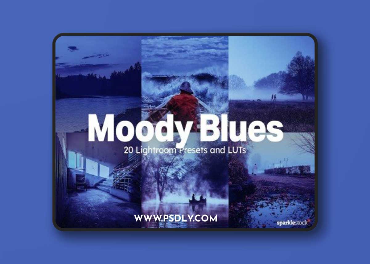 Creativemarket - 20 Moody Blues Lightroom Presets and LUTs 1 Creativemarket - 20 Moody Blues Lightroom Presets and LUTs