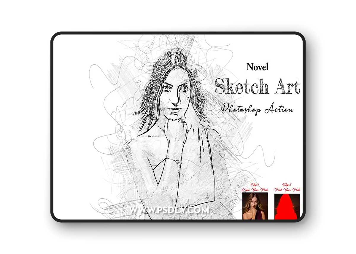 Creativemarket - Novel Sketch Art Photoshop Action 1 Creativemarket - Novel Sketch Art Photoshop Action