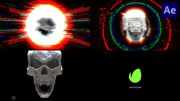 Videohive Glitch Skull Logo for After Effects 43895874 1 Videohive Glitch Skull Logo for After Effects 43895874