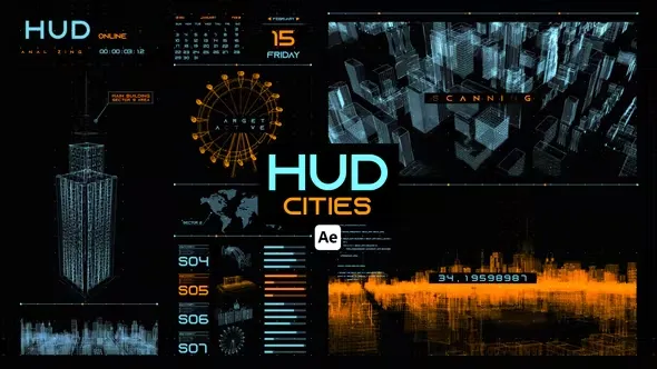 Videohive HUD Cities for After Effects 44657317 1 Videohive HUD Cities for After Effects 44657317