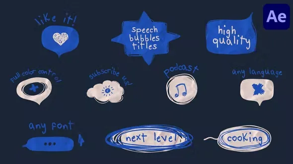 Videohive Speech Bubbles Titles for After Effects 43978942 1 Videohive Speech Bubbles Titles for After Effects 43978942