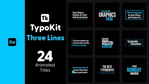 Videohive Typo Kit Three Lines Titles for After Effects 44500690 1 Videohive Typo Kit Three Lines Titles for After Effects 44500690