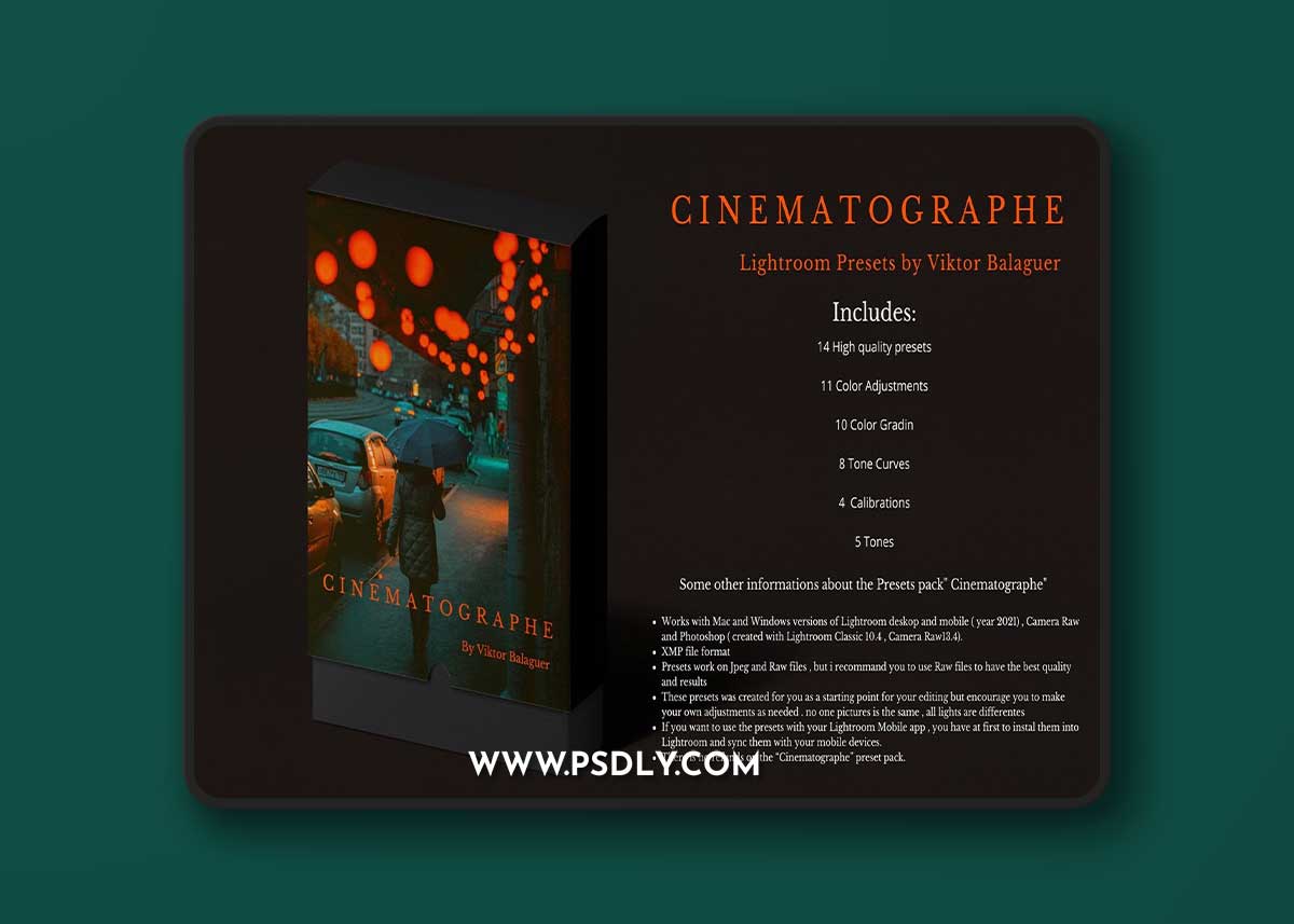 Viktor Balaguer - Cinematographe Presets 1 Viktor Balaguer - Cinematographe Presets