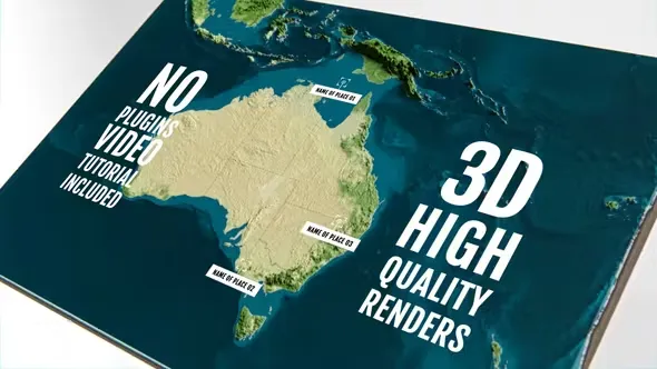 Videohive 3D Physical Map - Australia and Oceania 44742052 1 Videohive 3D Physical Map - Australia and Oceania 44742052