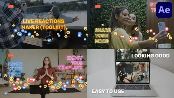 Videohive Live Reactions Maker (Toolkit) for After Effects 44958816 1 Videohive Live Reactions Maker (Toolkit) for After Effects 44958816