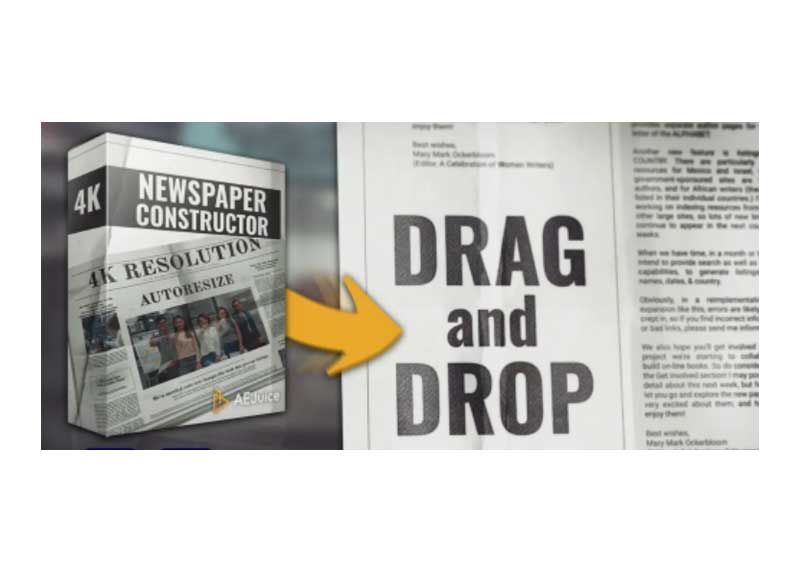 AEJuice - Newspaper Constructor - for After Effects and Premiere 1 AEJuice - Newspaper Constructor - for After Effects and Premiere