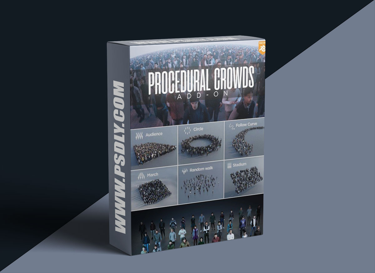 Blender – Procedural Crowds Pro v1.0 1 Blender - Procedural Crowds for Blender