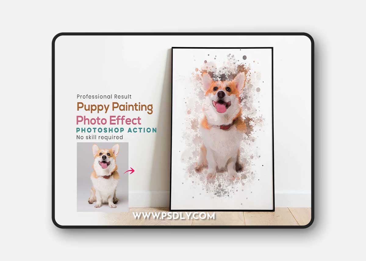 Creativemarket - Puppy Painting Photoshop Action 10996333 1 Creativemarket - Puppy Painting Photoshop Action 10996333