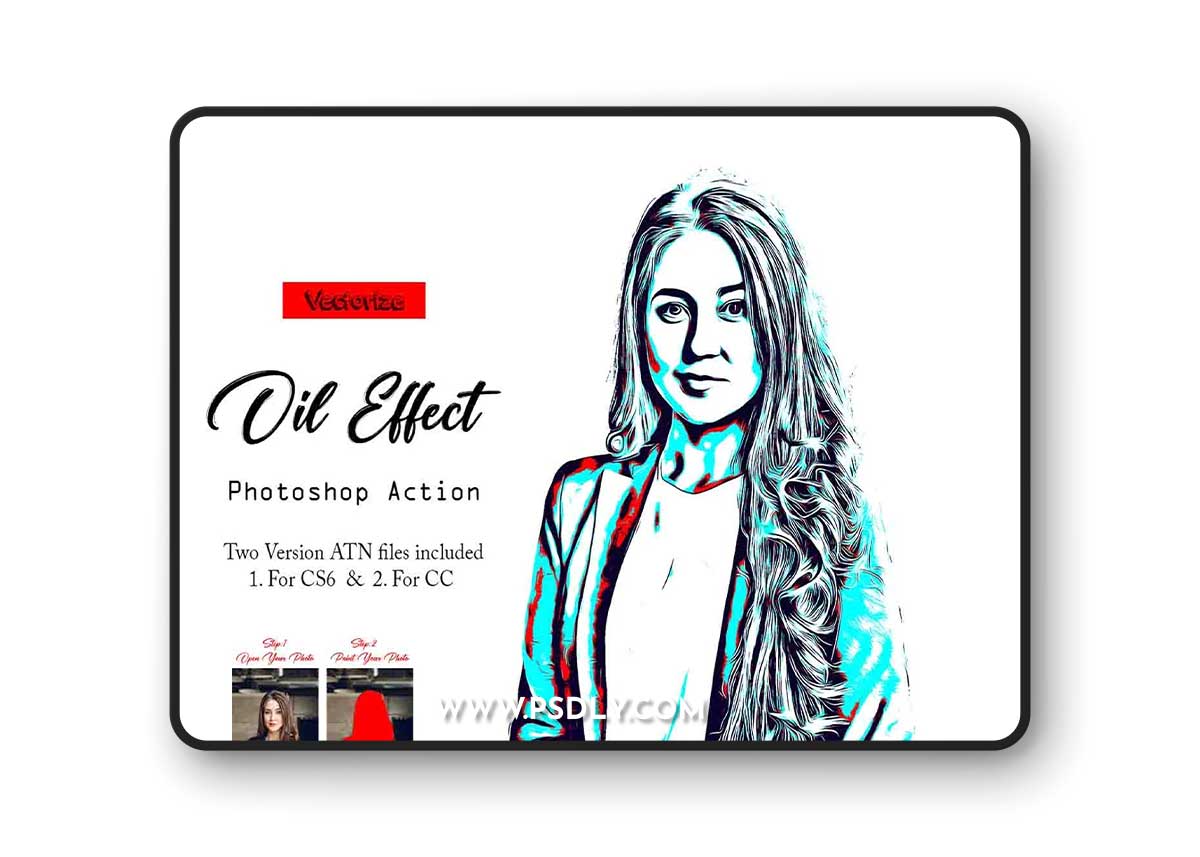 Creativemarket - Vectorize Oil Effect Photoshop Action 1 Creativemarket - Vectorize Oil Effect Photoshop Action