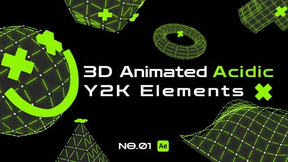 Videohive 3D Animated Acidic Y2K Elements 45874879 1 Videohive 3D Animated Acidic Y2K Elements 45874879