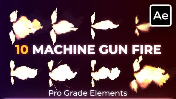 Videohive Machine Guns Muzzle Flash Gunfire 45506227 1 Videohive Machine Guns Muzzle Flash Gunfire 45506227
