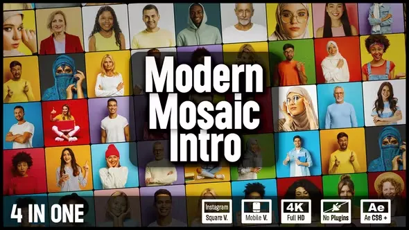 Videohive Modern Mosaic Opener 40079001 1 Videohive Modern Mosaic Opener 40079001