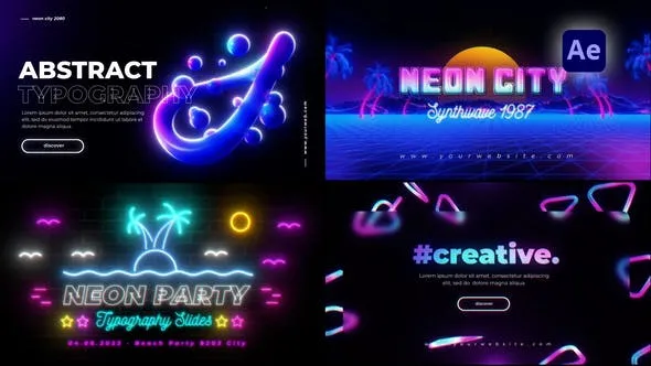 Videohive Neon Retro Typography 45506392 1 Videohive Neon Retro Typography 45506392