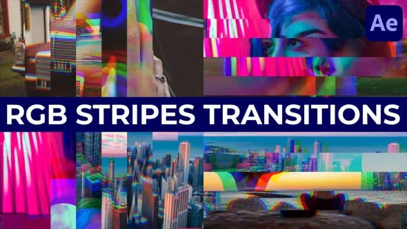 Videohive RGB Stripes Transitions for After Effects 45871125 1 Videohive RGB Stripes Transitions for After Effects 45871125