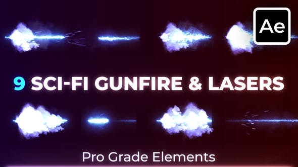 Videohive Sci-fi Gunfire & Laser Muzzle Flashes 45529388 1 Videohive Sci-fi Gunfire & Laser Muzzle Flashes 45529388