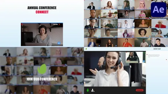 Videohive Video Conference Multiscreen for After Effects 45527366 1 Videohive Video Conference Multiscreen for After Effects 45527366