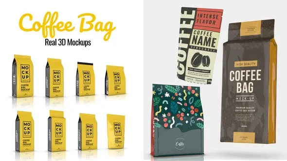 Videohive Coffee Bag Real 3D Mockups 45587253 1 Videohive Coffee Bag Real 3D Mockups 45587253
