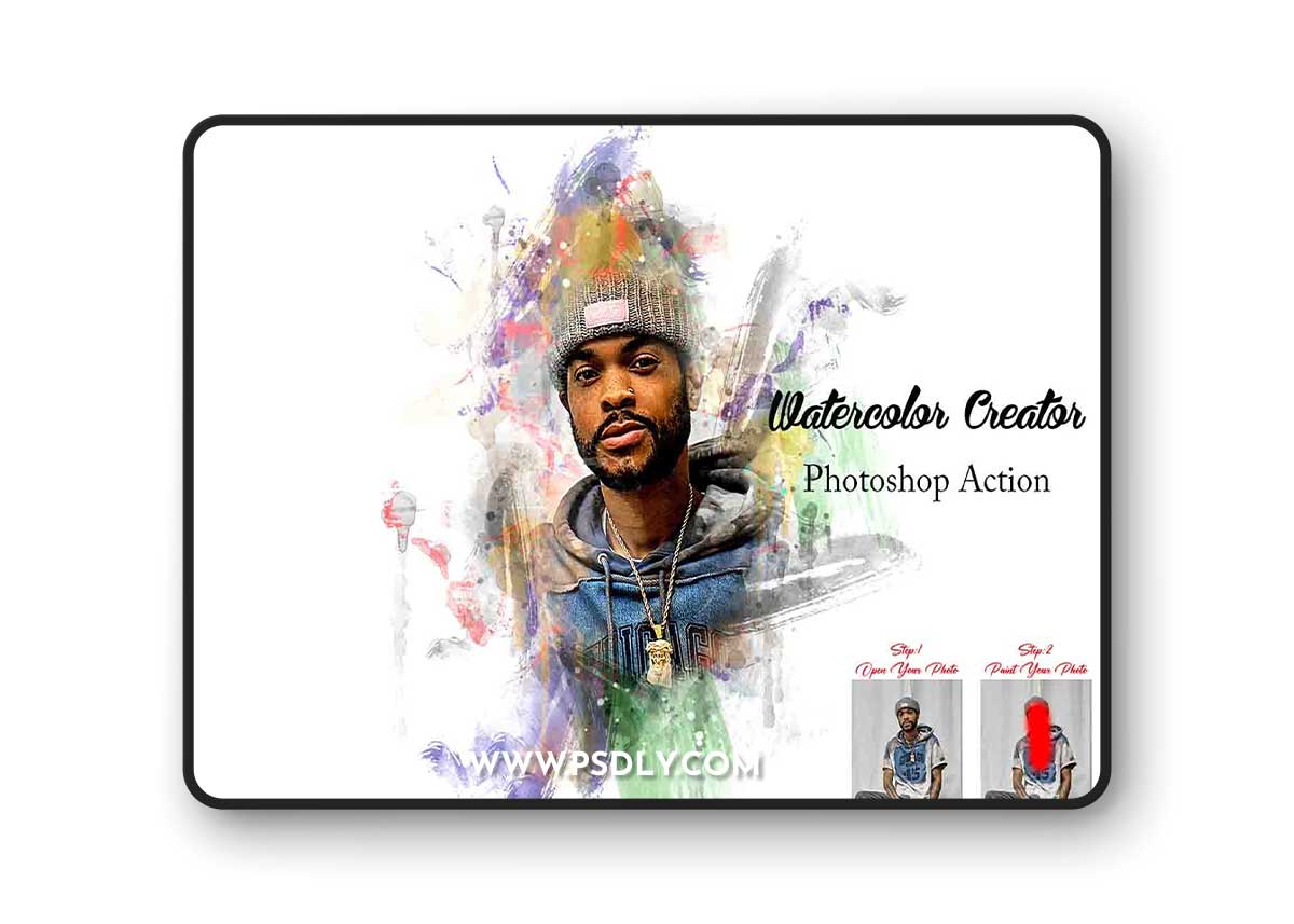 CreativeMarket - Watercolor Creator Photoshop Action 21334468