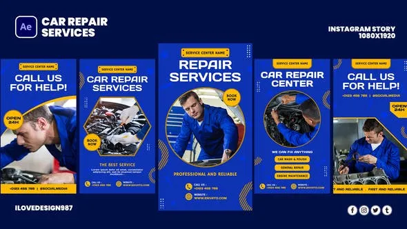 Videohive Car Repair Services 45804819 1 Videohive Car Repair Services 45804819