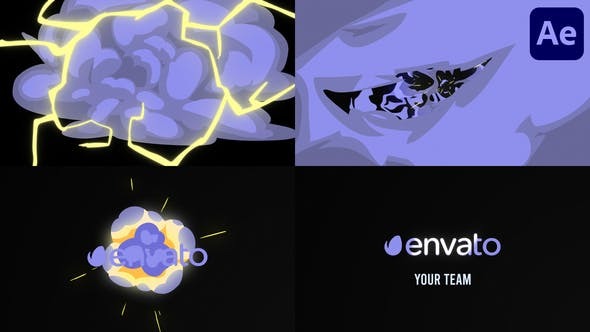 Videohive Cartoon Explosion Logo Opener for After Effects 46132276 1 Videohive Cartoon Explosion Logo Opener for After Effects 46132276